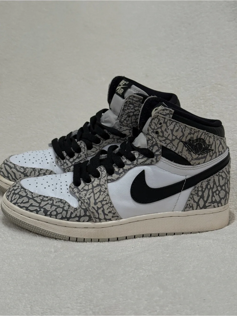 Nike Kids Air Jordan 1 Retro High OG “White Cement”